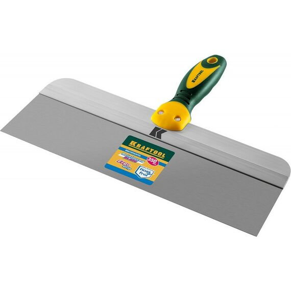 Штукатурный инструмент: Фасадный шпатель KRAFTOOL 350 мм широкое полотно алюминиевая направляющая двухкомпонентная ручка, нержавеющий [10036-350] фотографии