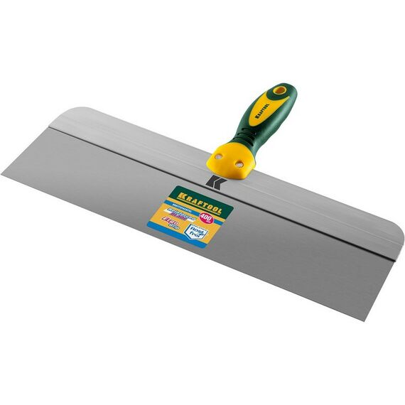 Штукатурный инструмент: Фасадный шпатель KRAFTOOL 400 мм широкое полотно алюминиевая направляющая двухкомпонентная ручка, нержавеющий [10036-400] фотографии