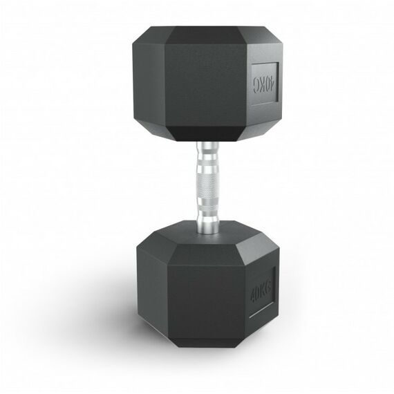 Гантели: Гантель гексагональная UNIXFIT 40 кг обрезиненная, пара фотографии