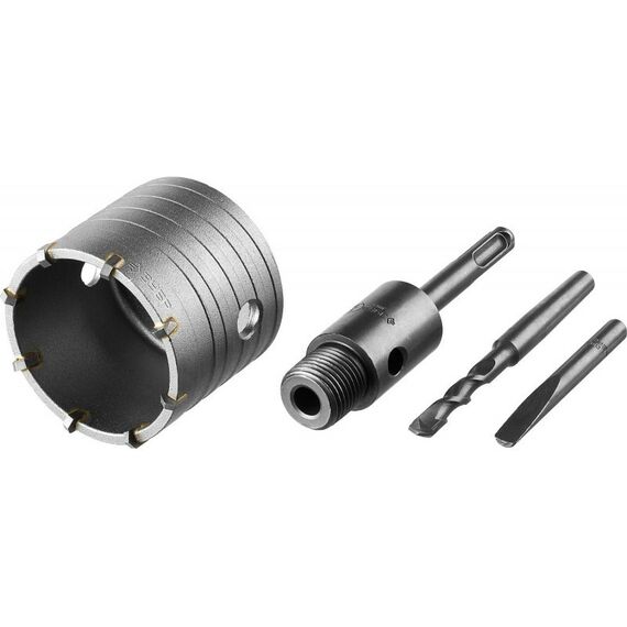 Буры, пики, коронки, сверла: Коронка по бетону с державкой Зубр Профессионал 68 мм SDS-plus, 8Т [2918-68] фотографии