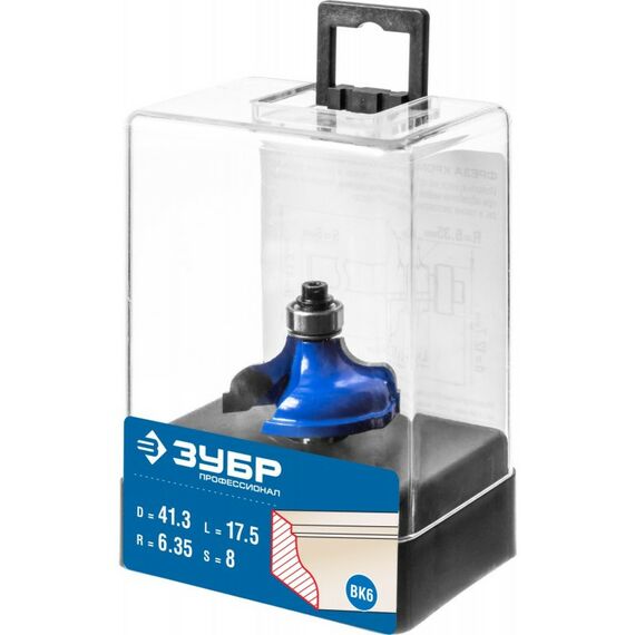 Принадлежности для фрезерных станков: Фреза кромочная калевочная Зубр №5 41.3x18мм радиус 6.3мм [28706-41.3] фотографии