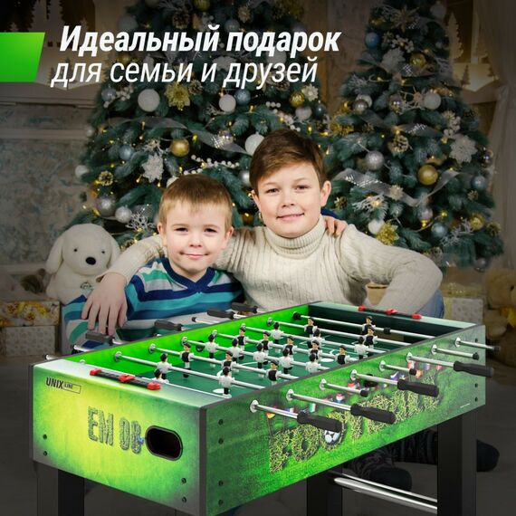 Настольный футбол: Игровой стол UNIX line Футбол - Кикер Green 140х74 cм фотографии
