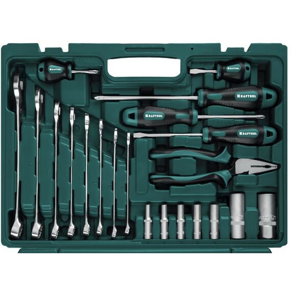Наборы инструментов и ключи: Универсальный набор инструмента KRAFTOOL EXTREM-76 76 предметов, 1/2"+3/8"+1/4" [27889-H76] фотографии