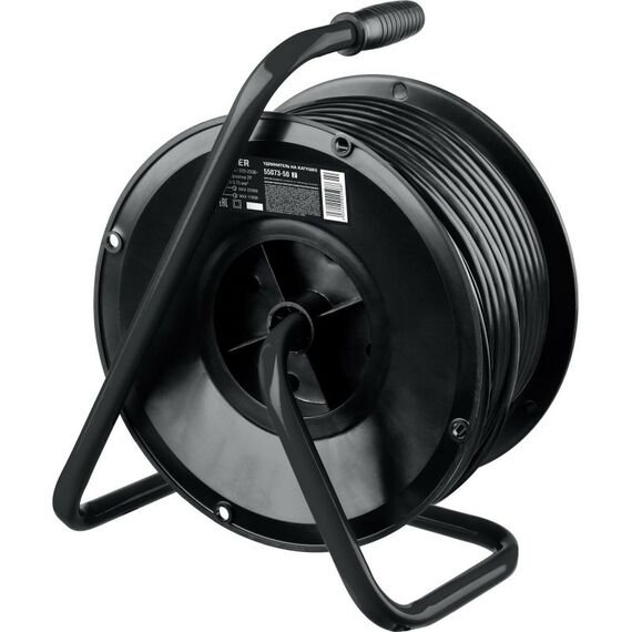 Удлинители электрические: Удлинитель на катушке STAYER S-207 ПВС, 2 х 0.75 мм2, 50 м, 2200 Вт [55073-50] фотографии