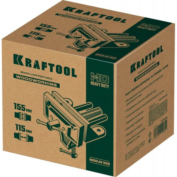 Тиски, струбцины, наковальни, верстаки: Столярные переносные тиски на струбцине KRAFTOOL 155 мм [32720-155] фотографии