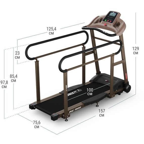 Тренажеры для реабилитации: Беговая дорожка для реабилитации UNIXFIT RE-900 фотографии