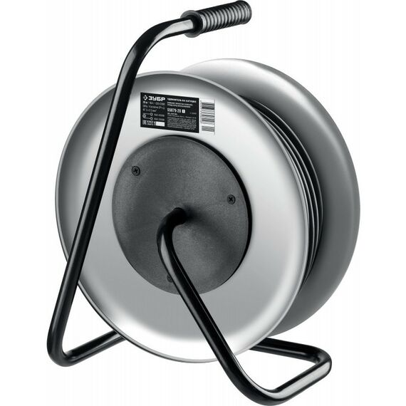 Удлинители электрические: Силовой удлинитель на стальной катушке Зубр Профессионал КГ-325 КГ, 3 x 2.5 мм2, 20 м, 4000 Вт, IP44 [55079-20] фотографии