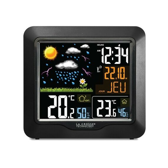 Гигрометры, метеостанции: Домашняя погодная станция с цветным экраном LaCrosse WS6820 цвет черный фотографии
