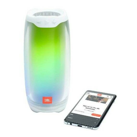 Колонки: Портативная колонка JBL PULSE 4 White [JBLPULSE4WHTAM] фотографии