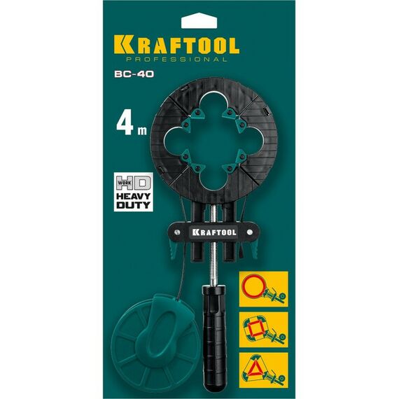 Тиски, струбцины, наковальни, верстаки: Ременная струбцина KRAFTOOL BC-40 4 м [32207-1] фотографии