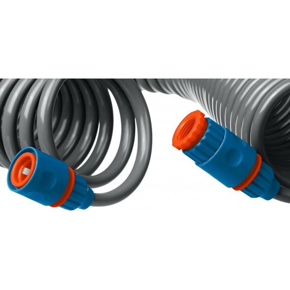 Шланги, системы водопровода и автополива: Спиральный шланг GRINDA PROLine 3/8" x 15 м пистолет-распылитель, адаптеры, поливочный набор [428495] фотографии