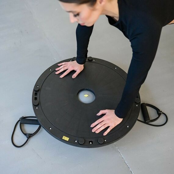 Фитнес оборудование: Полусфера балансировочная UNIX Fit Bosu с эспандерами, 58 см фотографии