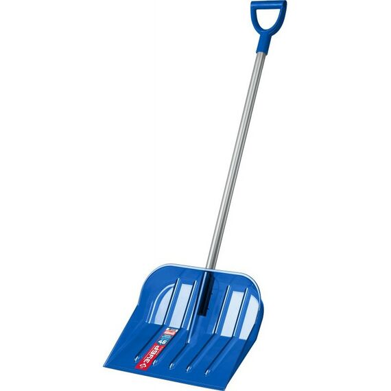 Лопаты: Снеговая лопата Зубр Профессионал АНГАРА ковш 46 см морозостойкий поликарбонат, ударопрочная, легкий черенок из алюминия, V-ручка [39981] фотографии