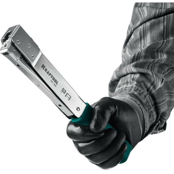 Степлеры: Высокоскоростной стальной скобозабиватель KRAFTOOL HAMMER TACKER тип 53 (A/10/JT21) 23GA (6 - 10 мм) [3153] фотографии
