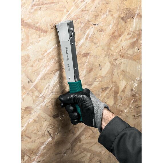 Степлеры: Высокоскоростной стальной скобозабиватель KRAFTOOL HAMMER TACKER тип 53 (A/10/JT21) 23GA (6 - 10 мм) [3153] фотографии