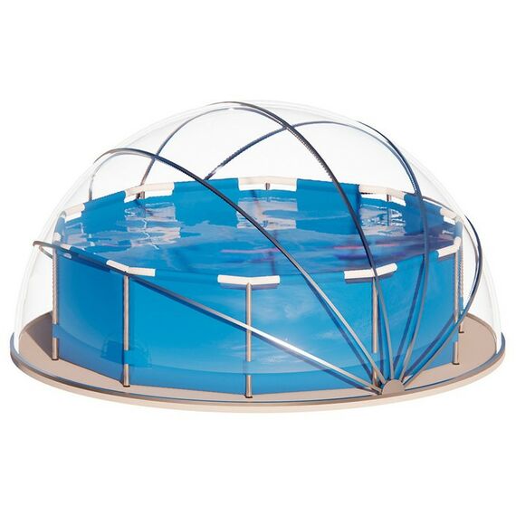 Бассейны: Купол-тент для бассейна  d=360 см, h=190 cм, цвет серый фотографии