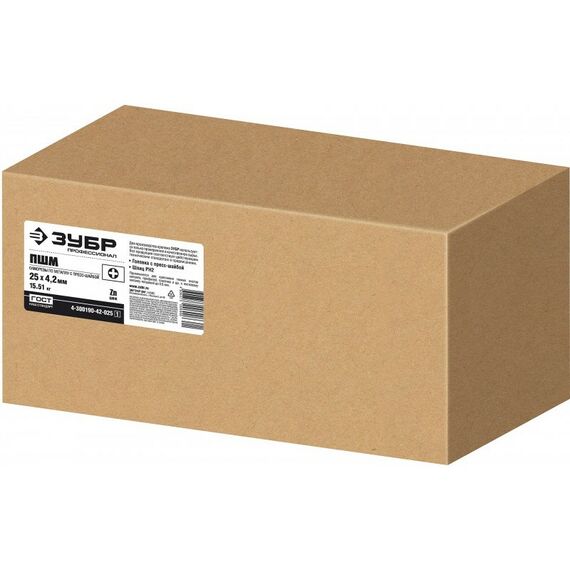 Саморезы: Саморез с пресс-шайбой Зубр ПШМ 25 х 4.2 мм цинк, 15.51 кг [4-300190-42-025] фотографии