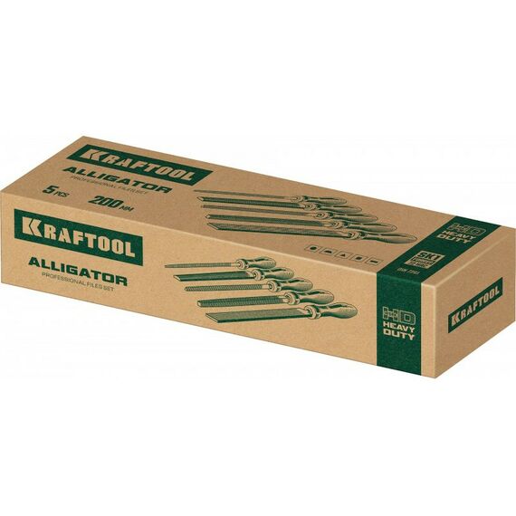 Столярно-слесарный инструмент: Набор напильников KRAFTOOL ALLIGATOR 200 мм двухкомпонентная рукоятка [16905] фотографии