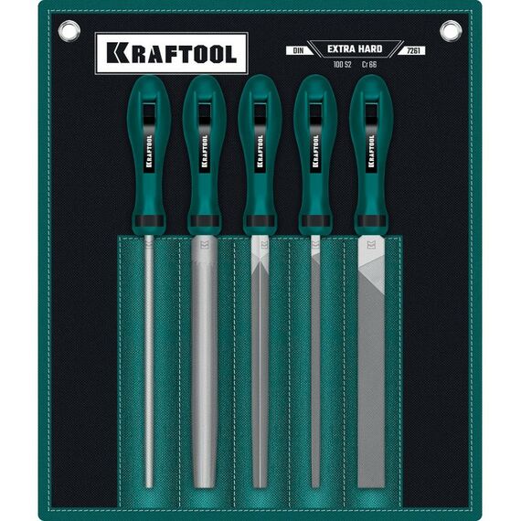 Столярно-слесарный инструмент: Набор напильников KRAFTOOL ALLIGATOR 200 мм двухкомпонентная рукоятка [16905] фотографии