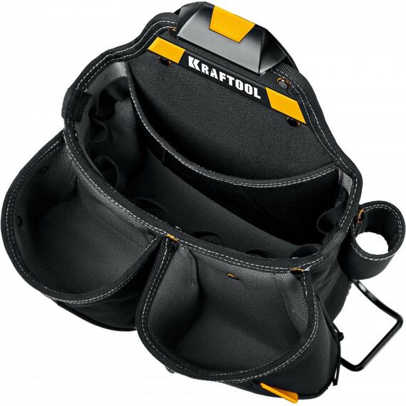 Ящики и сумки для инструмента: поясная сумка KRAFTOOL KP-15 с быстросъёмным креплением FastClip, 15 карманов и петель, 350 х 320 мм [38771] фотографии
