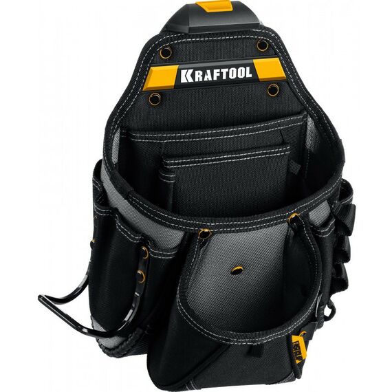 Ящики и сумки для инструмента: Поясная сумка KRAFTOOL KP-27 с быстросъёмным креплением FastClip, 27 карманов и петли, 350 х 260 мм [38773] фотографии