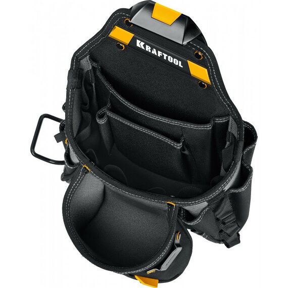 Ящики и сумки для инструмента: Поясная сумка KRAFTOOL KP-27 с быстросъёмным креплением FastClip, 27 карманов и петли, 350 х 260 мм [38773] фотографии