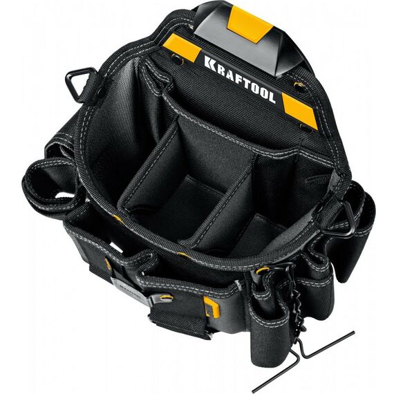 Ящики и сумки для инструмента: Поясная сумка KRAFTOOL KPB-23 с быстросъёмным креплением FastClip, плечевой ремень, 23 кармана и петли, 290 х 310 мм [38766] фотографии