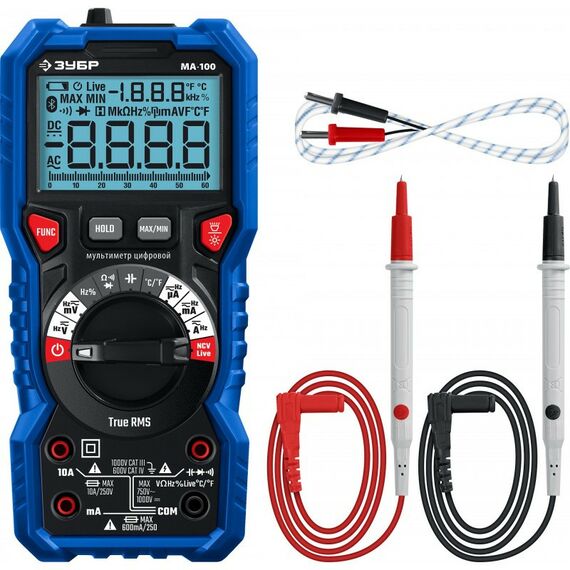Мультиметры: Цифровой мультиметр Зубр МА-100 [59808] фотографии