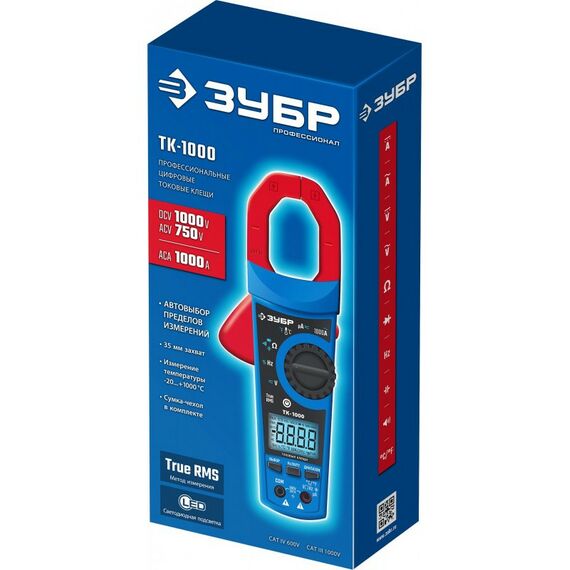 Измерительные клещи: Цифровые токовые клещи Зубр ТК-1000 [59824] фотографии