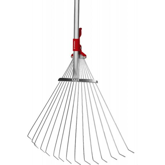 Грабли: Регулируемые веерные грабли GRINDA GХ-30 длина 1240 мм, ширина 170 - 450 мм, стальные проволочные, алюминиевый черенок [8-421867] фотографии