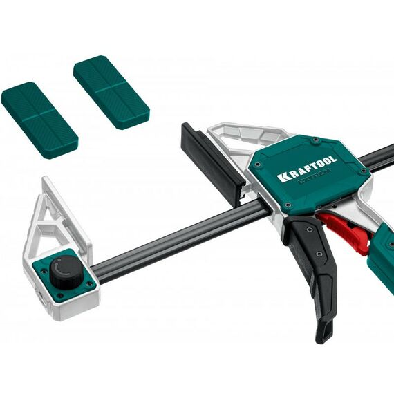 Тиски, струбцины, наковальни, верстаки: Пистолетная струбцина KRAFTOOL EXTREM-1270/95 1270х95мм [32228-127] фотографии