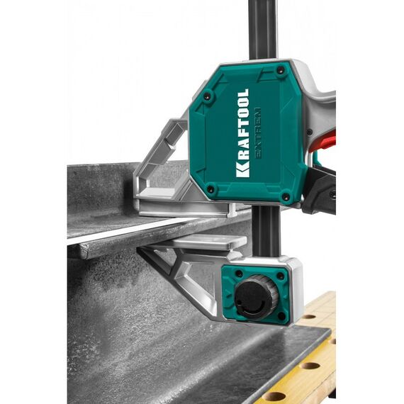 Тиски, струбцины, наковальни, верстаки: Пистолетная струбцина KRAFTOOL EXTREM-1270/95 1270х95мм [32228-127] фотографии