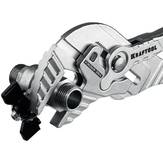 Столярно-слесарный инструмент: Клещи переставные-гаечный ключ KRAFTOOL Vise-Wrench 300 мм [22068] фотографии