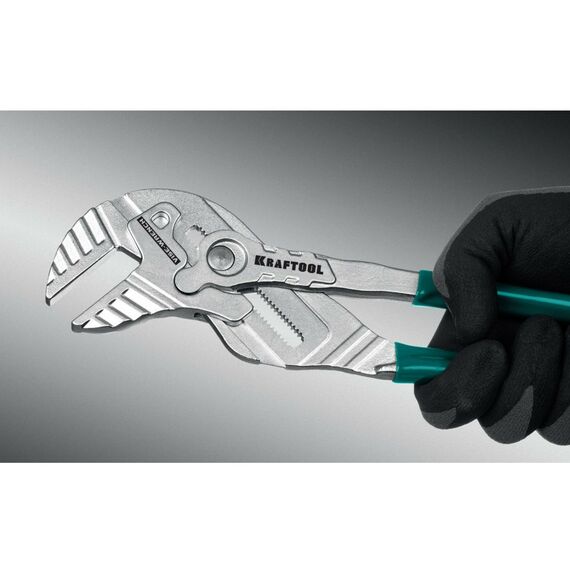 Столярно-слесарный инструмент: Клещи переставные-гаечный ключ KRAFTOOL Vise-Wrench 300 мм [22068] фотографии