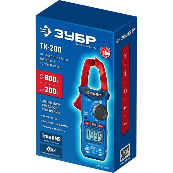 Измерительные клещи: Цифровые токовые клещи Зубр ТК200 [59828] фотографии