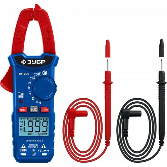 Измерительные клещи: Цифровые токовые клещи Зубр ТК200 [59828] фотографии
