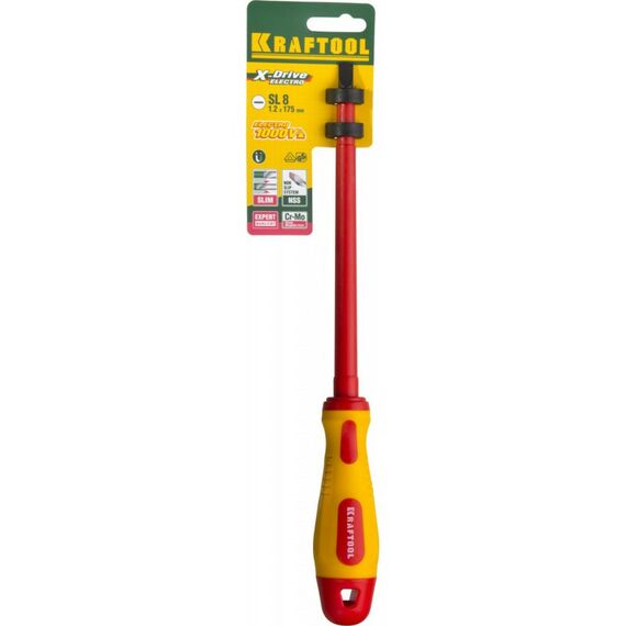 Отвертки: Высоковольтная отвертка KRAFTOOL SL8 х 175 мм [250083-8.0-175] фотографии