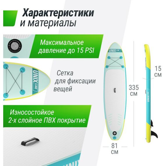 SUP-серфинг: SUP-борд UNIX line Blue Lagoon 320 см фотографии