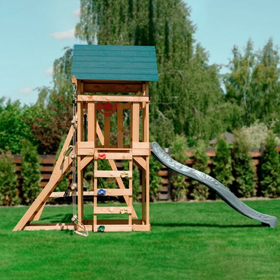 Детские спортивные комплексы: Детский игровой комплекс UNIX Kids 6 в 1 Dark Green фотографии