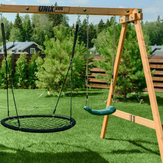 Детские спортивные комплексы: Детский игровой комплекс UNIX Kids 6 в 1 Dark Green фотографии