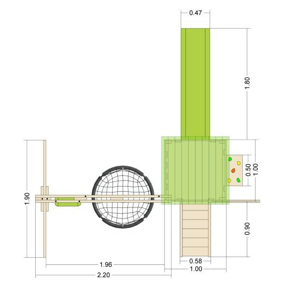 Детские спортивные комплексы: Детский игровой комплекс UNIX Kids 6 в 1 Dark Green фотографии