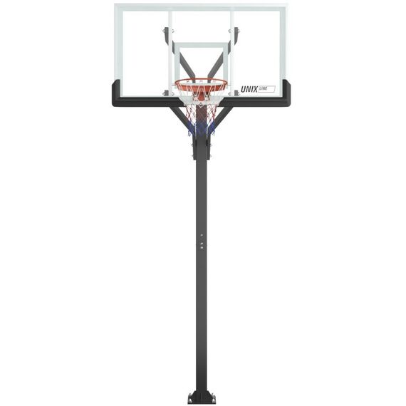 Баскетбол: Баскетбольная стойка стационарная UNIX line B-Stand-PC 72"x42" R45 H230-305 см фотографии