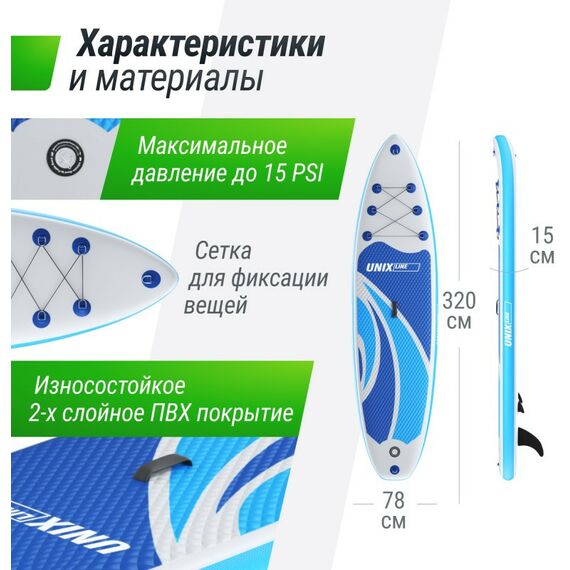 SUP-серфинг: SUP-борд UNIX line Big Wave (320 см) фотографии