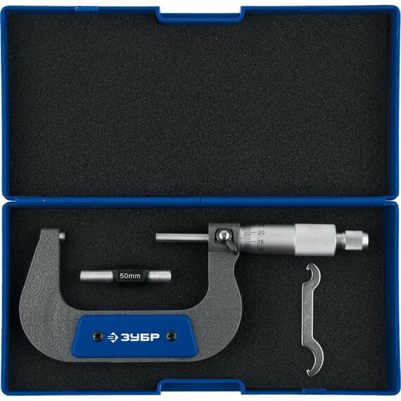 Микрометры: Гладкий механический микрометр Зубр Профессионал МК 75 50 - 75 мм [34480-75] фотографии
