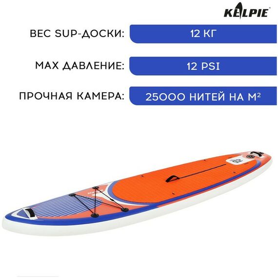 SUP-серфинг: SUP доска надувная универсальная KELPIE 10.8" 323х80х15 см фотографии