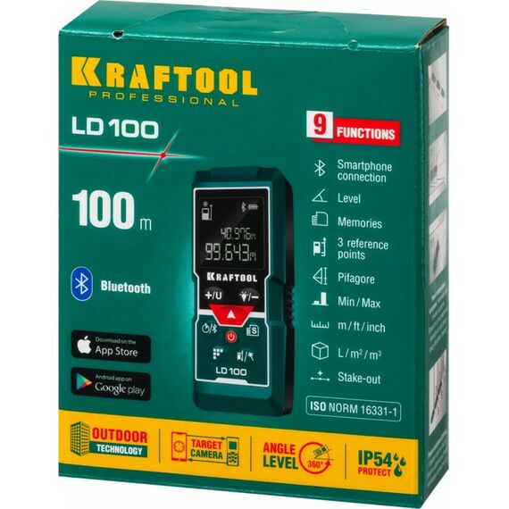 Лазерный дальномер KRAFTOOL LD-100 5 см - 100 м [34765] фотографии