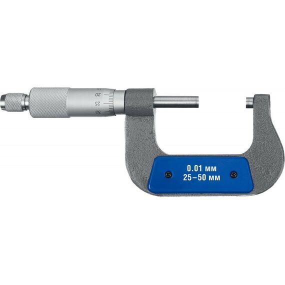 Микрометры: Гладкий механический микрометр Зубр МК 50 Профессионал, 25 - 50 мм [34480-50] фотографии