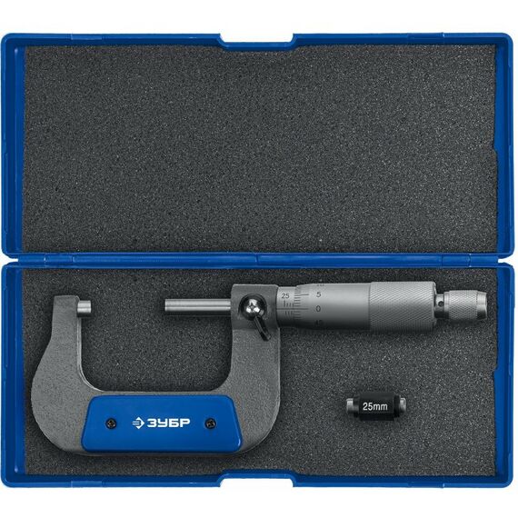 Микрометры: Гладкий механический микрометр Зубр МК 50 Профессионал, 25 - 50 мм [34480-50] фотографии