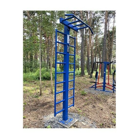 Уличный тренажер турник двухуровневый со шведской стенкойAVU040 фотографии