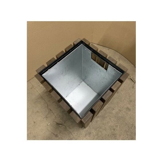 Урна парковая из дерева на металлокаркасе 100 л AVU066 фотографии